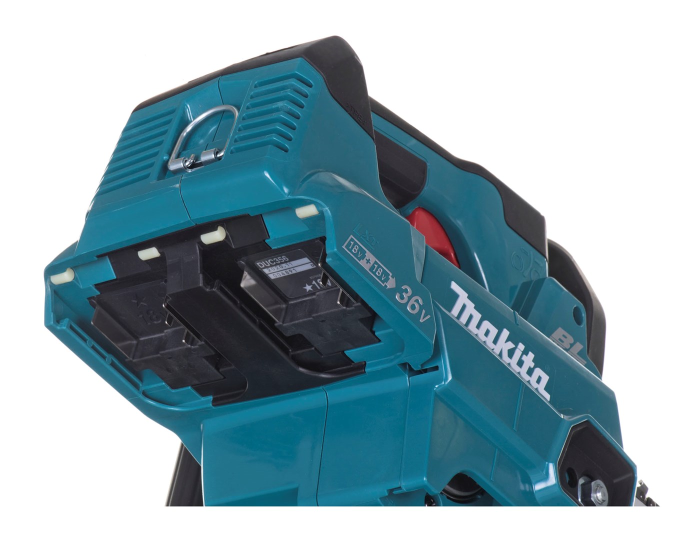 Sharrë me zinxhir Makita DUC356ZB, 2 x 18V, shufër 35 cm, blu e zezë