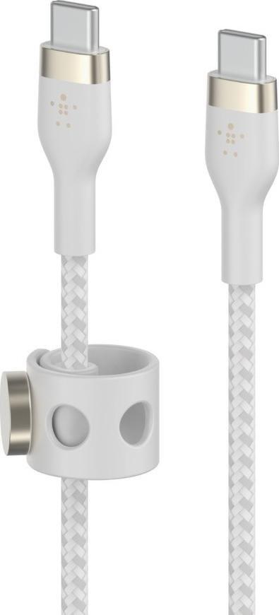 Kабел Belkin USB-C во USB-C CAB011BT1MWH, 1 m, брзо полнење, бел