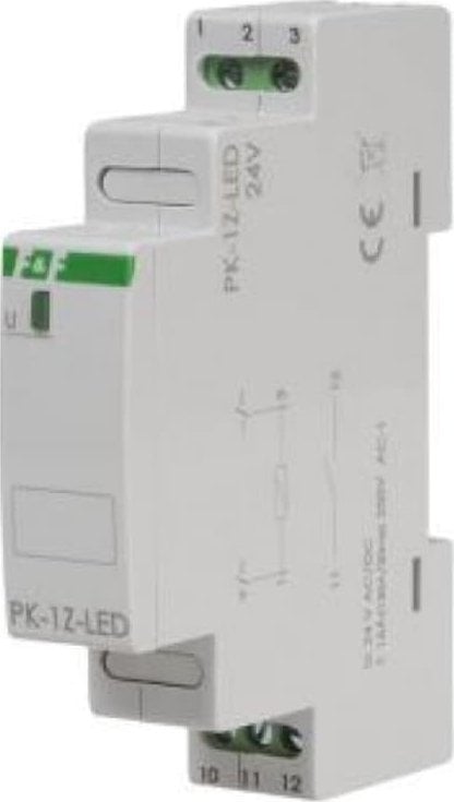 Rele elektromagnetike F&amp;F PK-1Z, 24V AC, LED, për shinë DIN