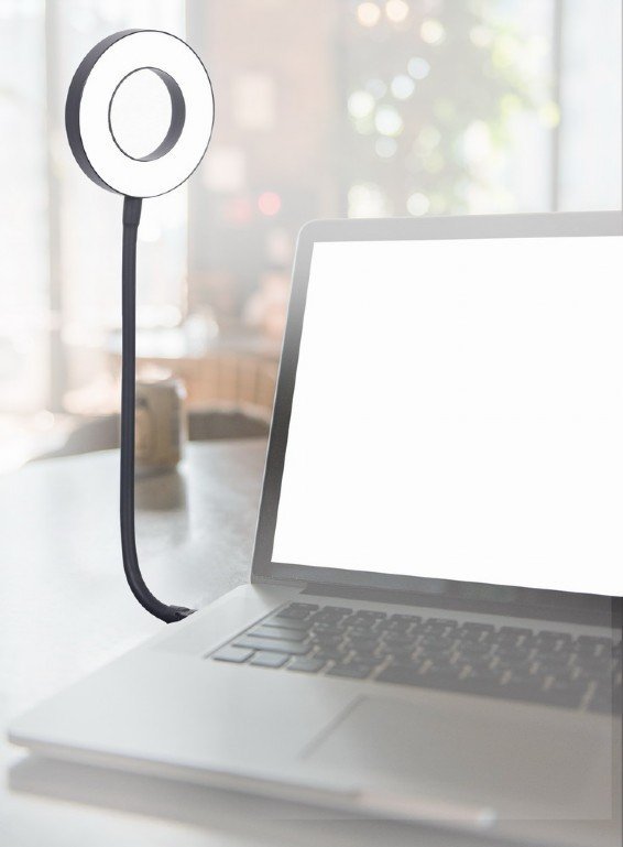 Dritë unazë LED GEM604, USB, portative, e bardhë