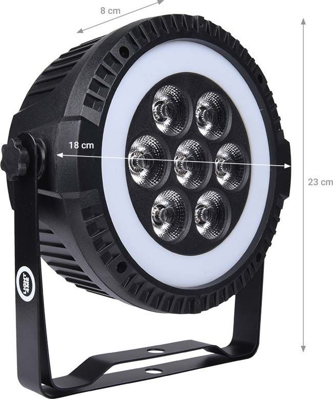 Reflektor skenik LED Light4Me Ringo PAR, shumëngjyrësh, i zi