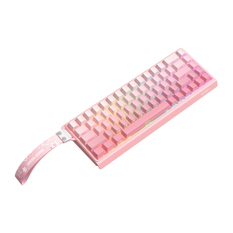 Tastierë gaming ONIKUMA G69, 68 taste, ARGB, rozë 3