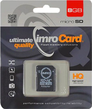 Kartë memorie Imro MicroSDHC, 8GB, Class 4, e zezë