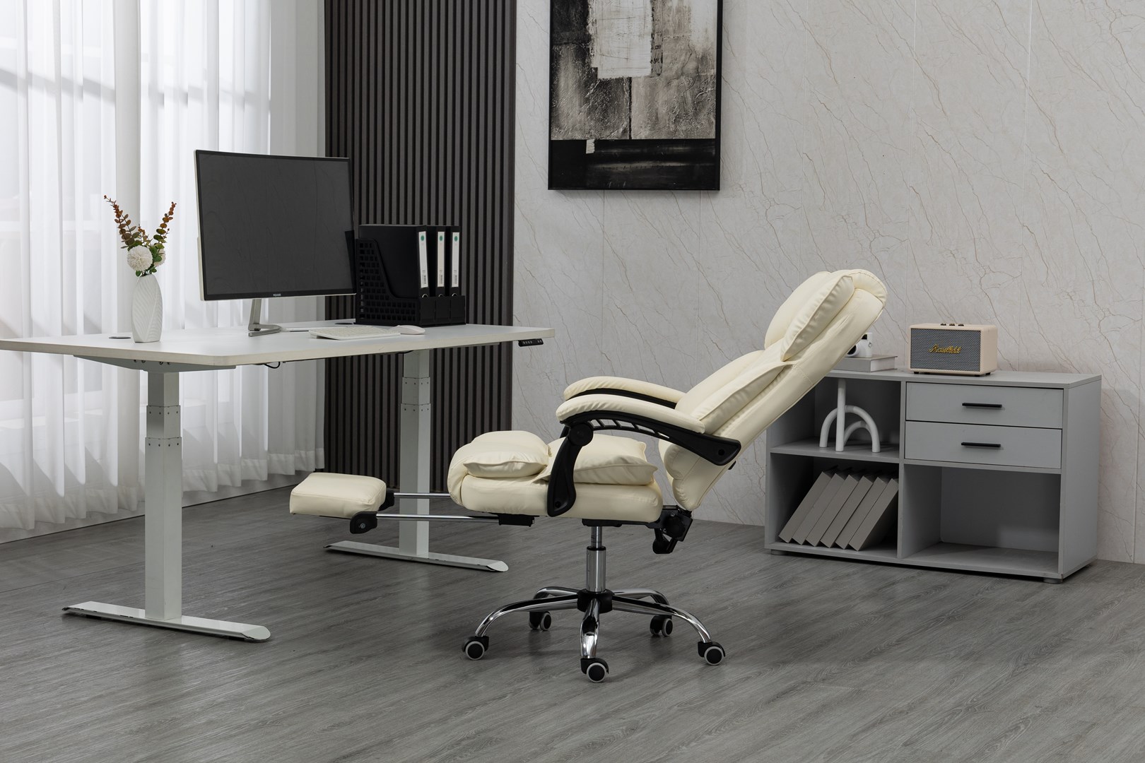 Karrige zyre Activejet YK7416, ergonomike, bezhë