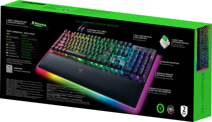 Tastierë Razer BlackWidow V4 Pro, Razer Yellow, US, e zezë