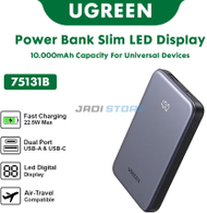Надворешна батерија Ugreen PB507, 10000mAh, 20W PD, сива