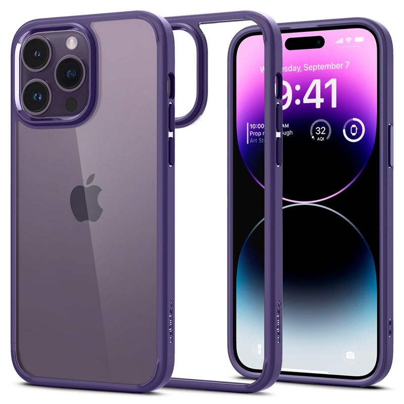 Mbështjellëse për iPhone 14 Pro Max Spigen Ultra Hybrid, vjollcë