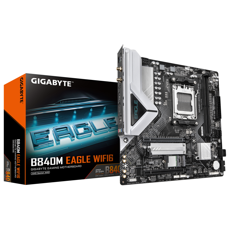 Pлоча Gigabyte B840M Eagle WiFi 6, DDR5, AM5, црна