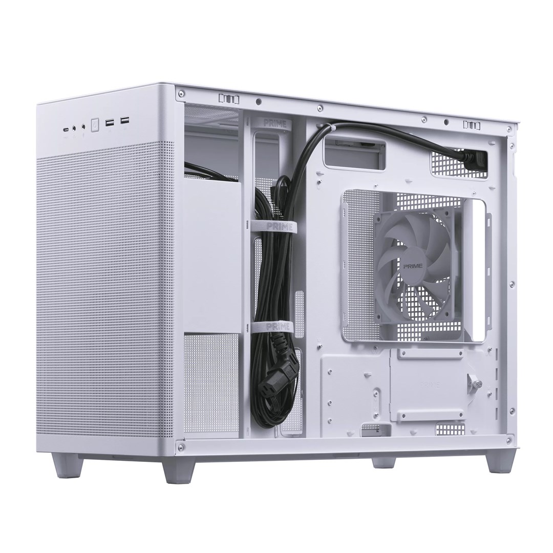 Kuti kompjuteri Asus Prime AP201, micro ATX, USB 3.2 Type C, e zezë