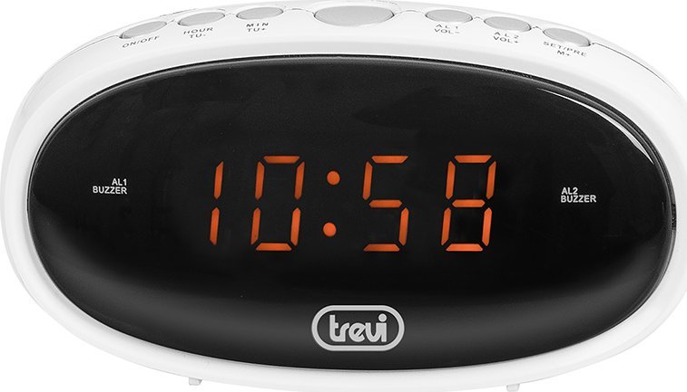 Ora dixhitale Trevi EC-880B, 2 alarme, ekran dixhital, e bardhë
