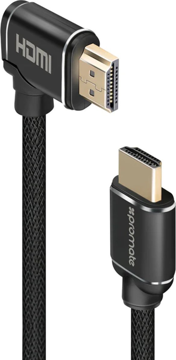 Kабел HDMI Prolink 4K1-500, 5m, 4K, десен агол, црн