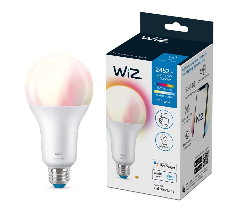 Llambë inteligjente Wiz Connected A80, Full Colour, E27, e bardhë