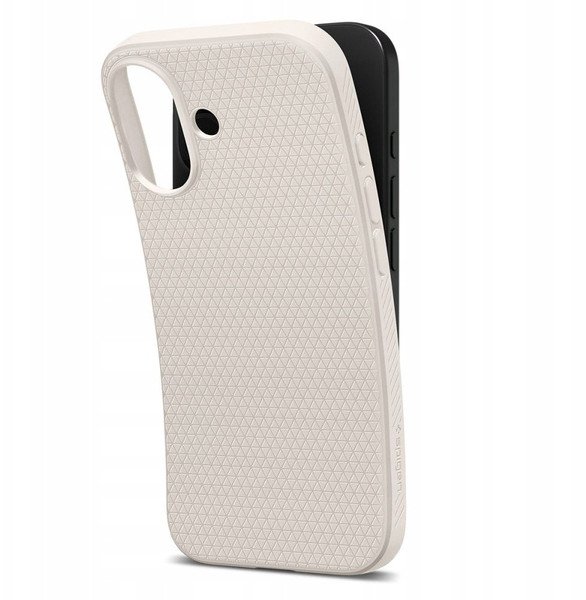 Mbulesë telefoni Spigen Liquid Air për iPhone 17, kompatibile me Natural Titanium, gri