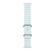 Apple Watch 49mm Band, Ice Blue Ocean Band, Natural Titanium Finish
