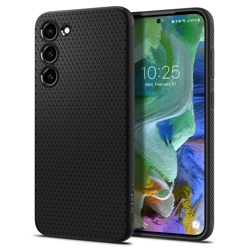 Mbrojtëse për celular Samsung Galaxy S23+ Spigen Liquid Air, i zi