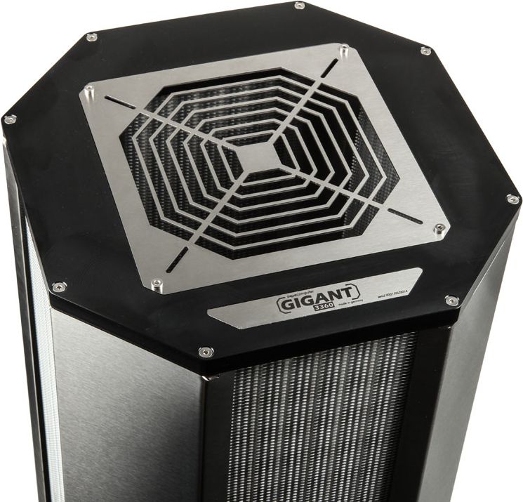 Radiator uji Aqua Computer Airplex Gigant 3360, alumin, i zi