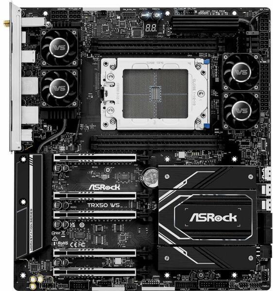 Pllakë amë ASRock TRX50 WS, DDR5, PCIe 5.0, e zezë