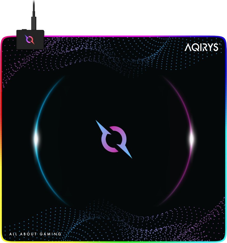 Mousepad AQIRYS Eclipse Medium, 450x400mm, RGB, i zi