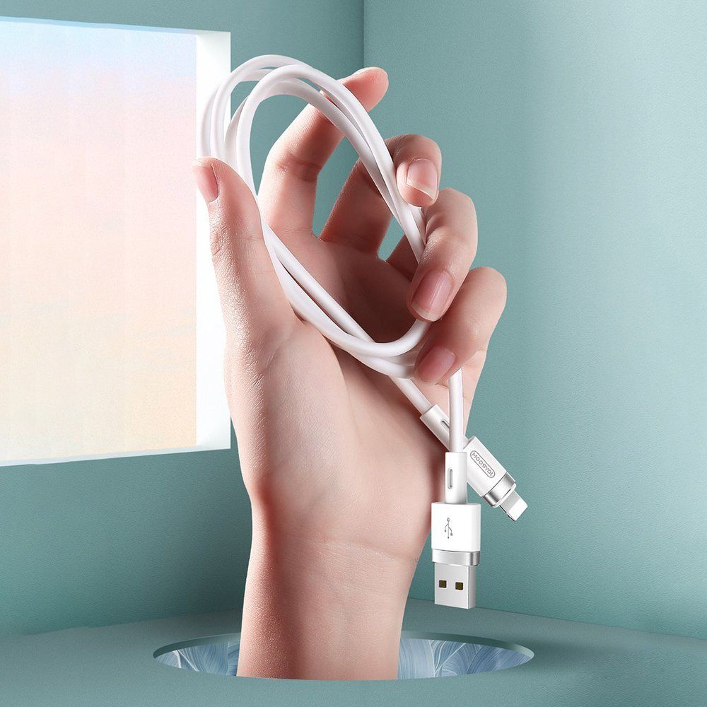 Kabllo USB Joyroom S-1224N2, USB A në Lightning, 1.2m, 2.4A, e bardhë