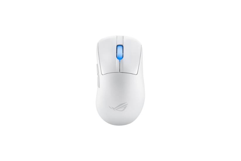 Maus ASUS ROG Keris II Ace - USB, BT, 2.4GHz, i bardhë