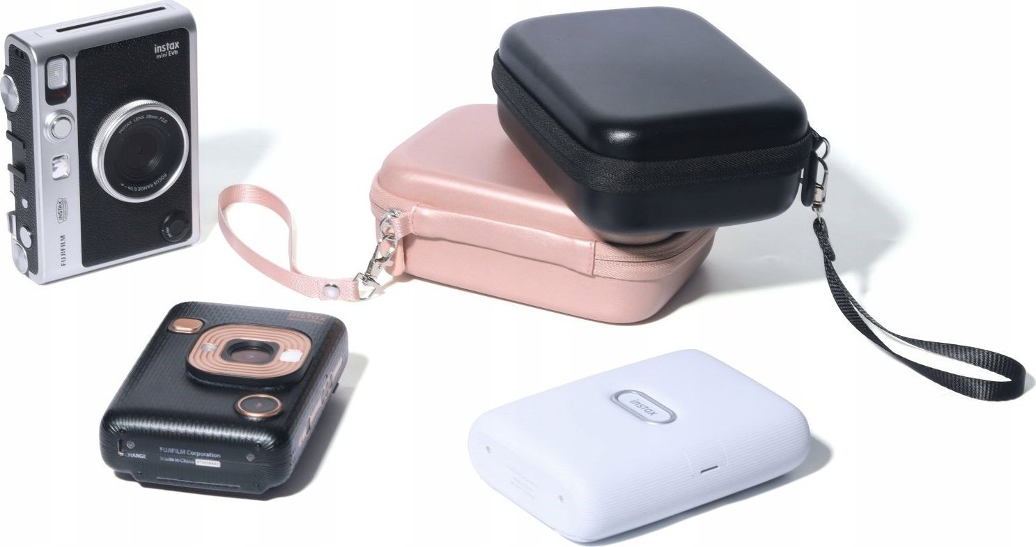 Etui LoveInstant për Instax Mini Evo LiPlay Mini Link, kundër goditjeve, rezistent ndaj ujit, rozë