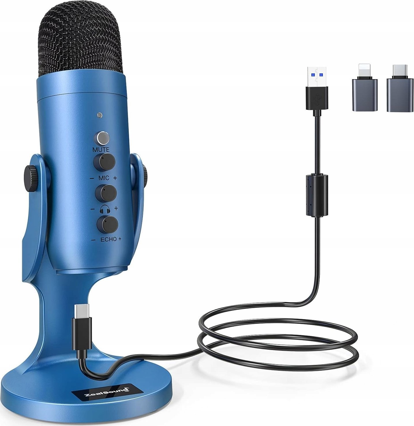 Mikrofon tavoline DELTACO MF-104, USB, i zi