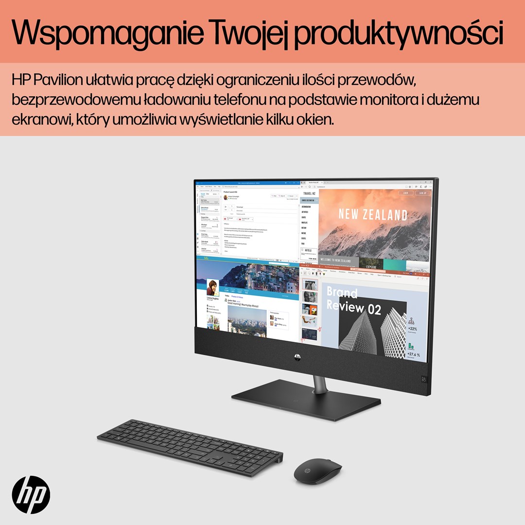 Kompjuter All-in-One HP 6J9N3EA, 31.5", i5-12400T, 16GB RAM, 1TB SSD, GTX 1650, i zi