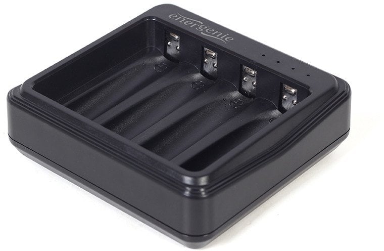 Karikues baterish Energenie USB Battery Charger, për AA dhe AAA, 4 slote, i zi