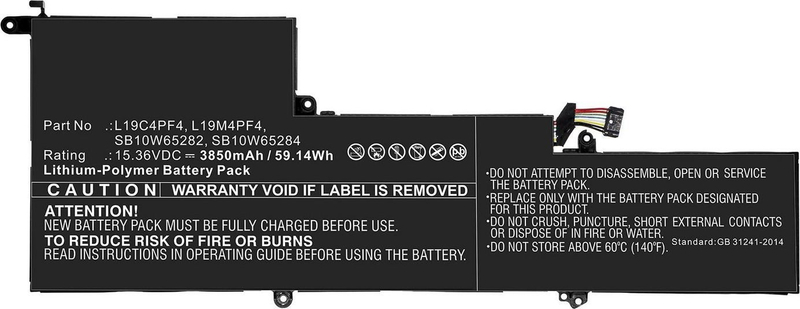 Bateri laptopi CoreParts për Lenovo Yoga 14s dhe Yoga 7 Slim 14ARE05, 59Wh, Li-Pol, e zezë