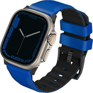 Rrip ore Uniq Linus Airosoft Silicone, për Apple Watch 44 45 49mm, silikon, blu racing