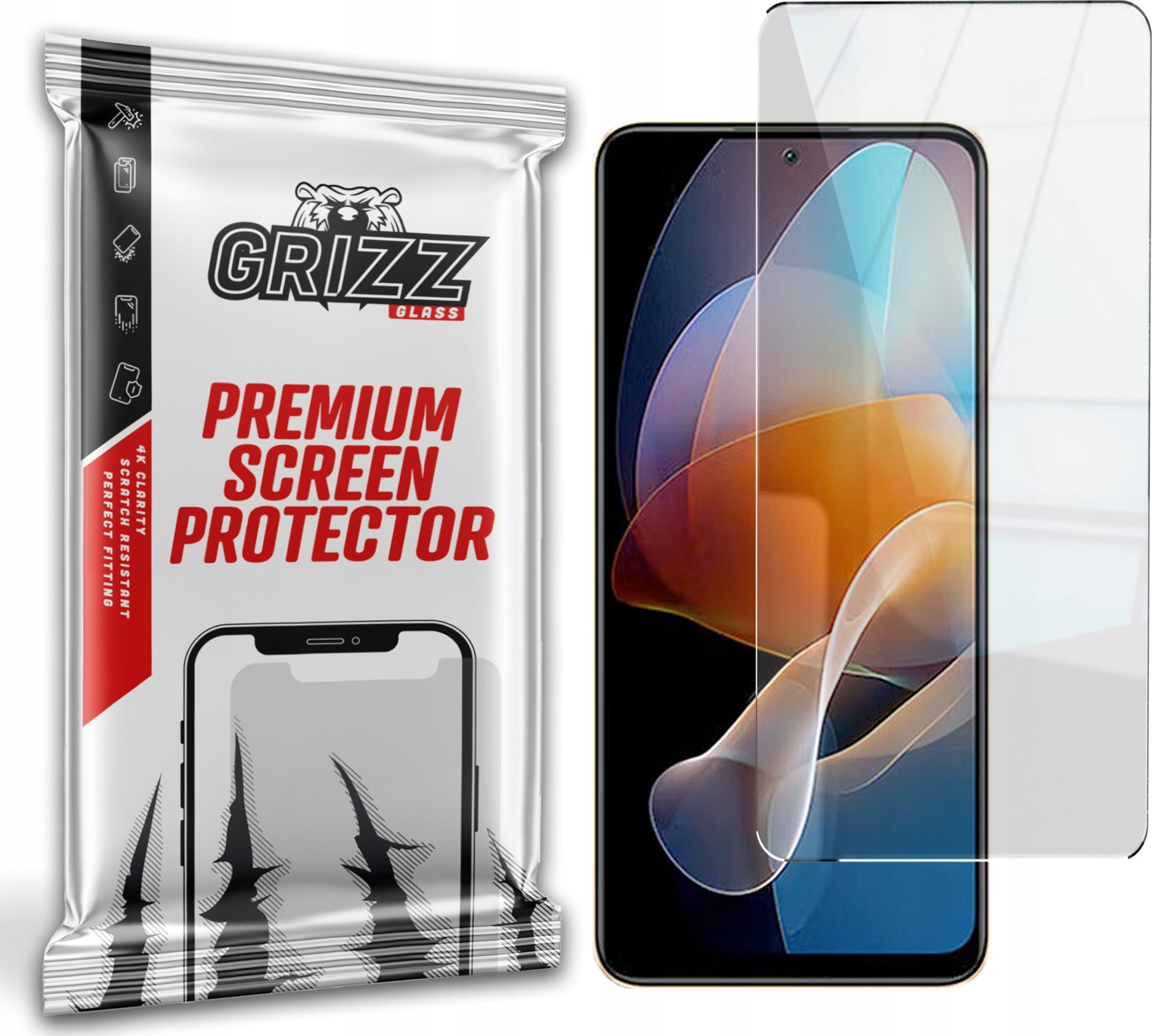 Xham mbrojtës GrizzGlass HybridGlass Xiaomi Redmi Note 12R, hibrid, transparnet