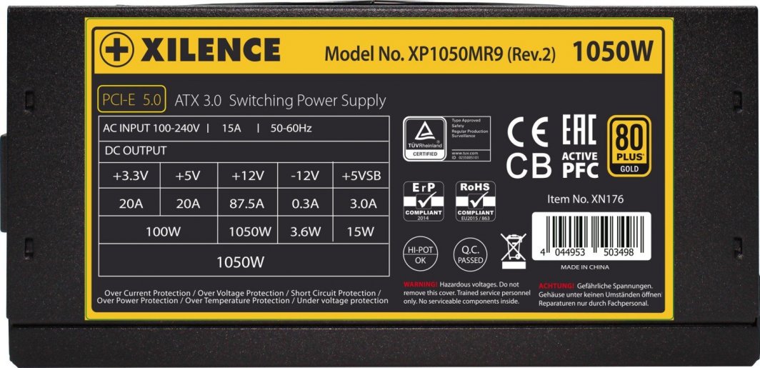 Burim energjie Xilence Performance X+ XP1050MR9.2 XN176 ATX 3.0, 1050W