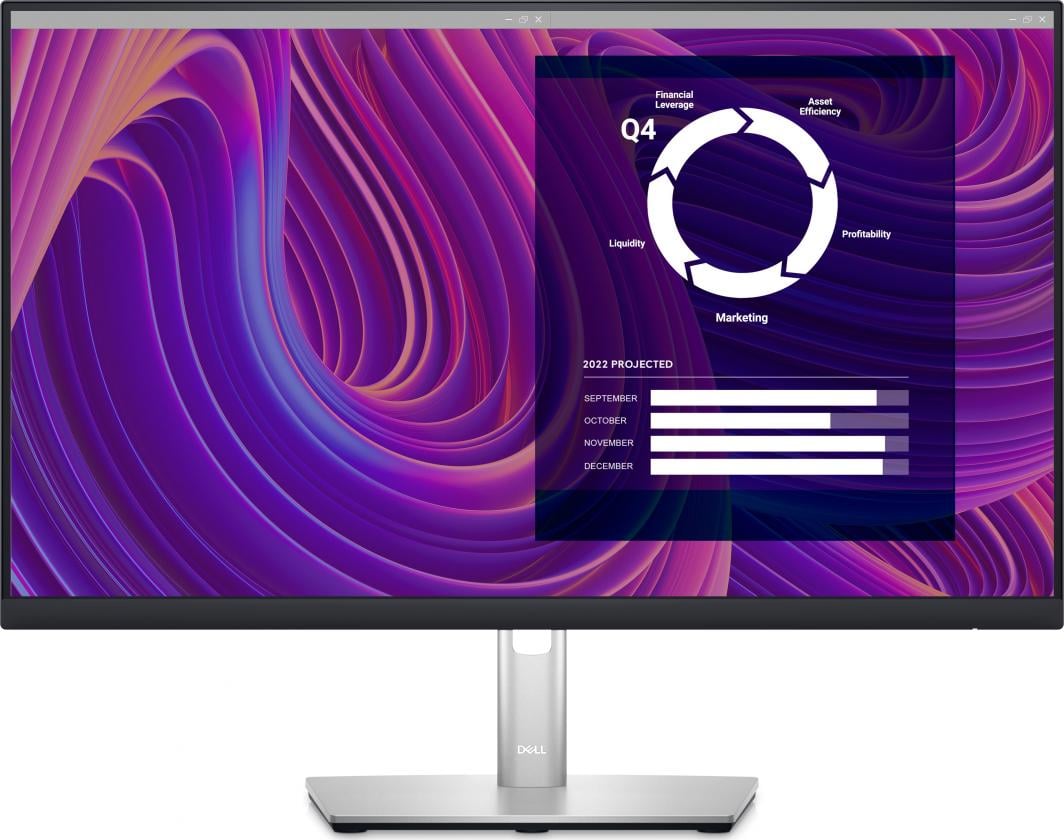 Monitor Dell P2423D, 23.8", 2560 x 1440 (WQHD), i zi/ argjendtë