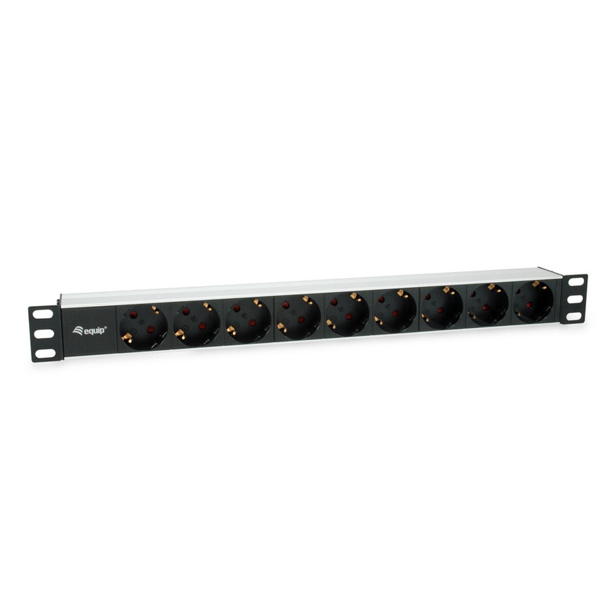 Shirit kontakti Equip 333292, 19" 1U, 9 Schuko, 1.8m, guaskë alumini