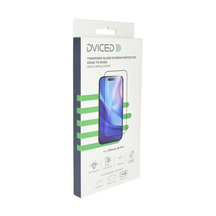 Dviced Tempered Glass Screen Protector Edge To Edge For iPhone 16 Pro With Applicator