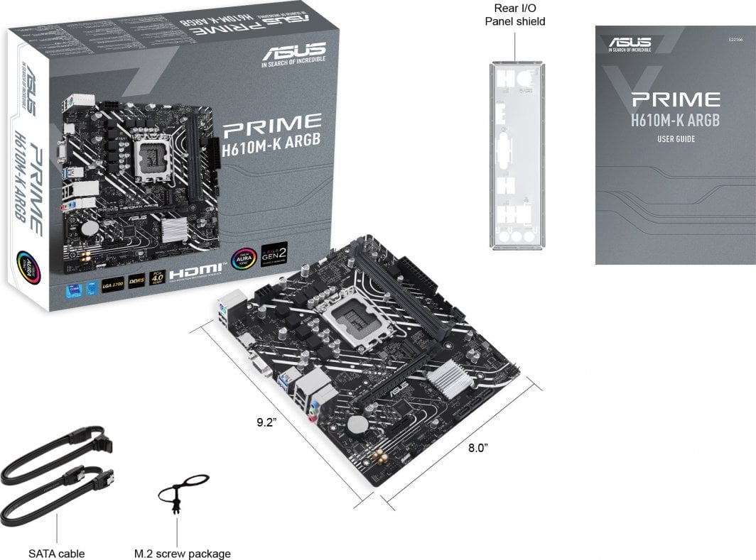 Pllakë amë Asus PRIME H610M-K ARGB
