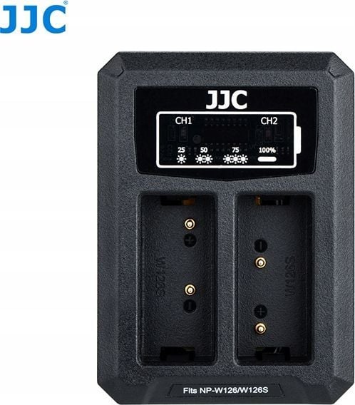 Karikues baterie JJC DCH Dual, për Fujifilm NP-W126 NP-W126S, USB