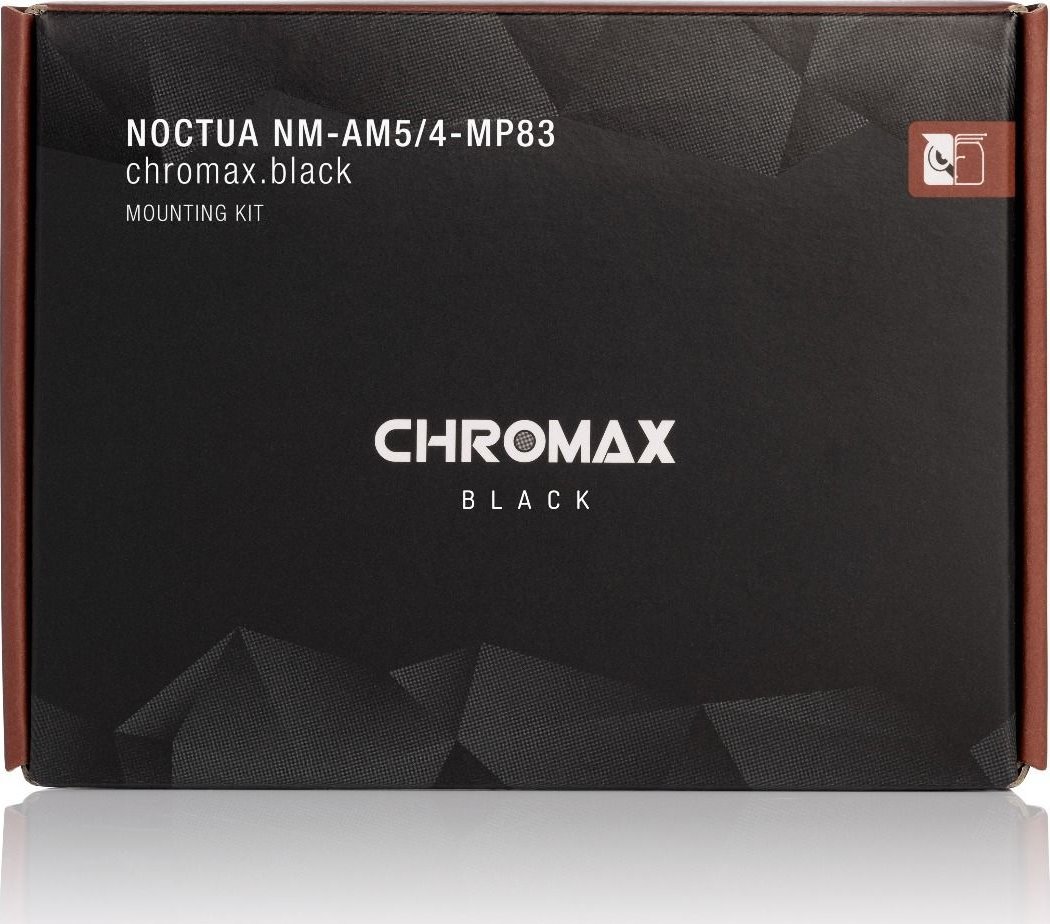 Komplet montimi për ftohës Noctua NM-AM5/4-MP83 chromax.black, për Socket AM4 AM5, SecuFirm2, i zi