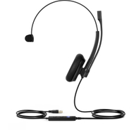Kufje Yealink UH34 Lite Mono Teams, me kabllo USB A USB C, e zezë