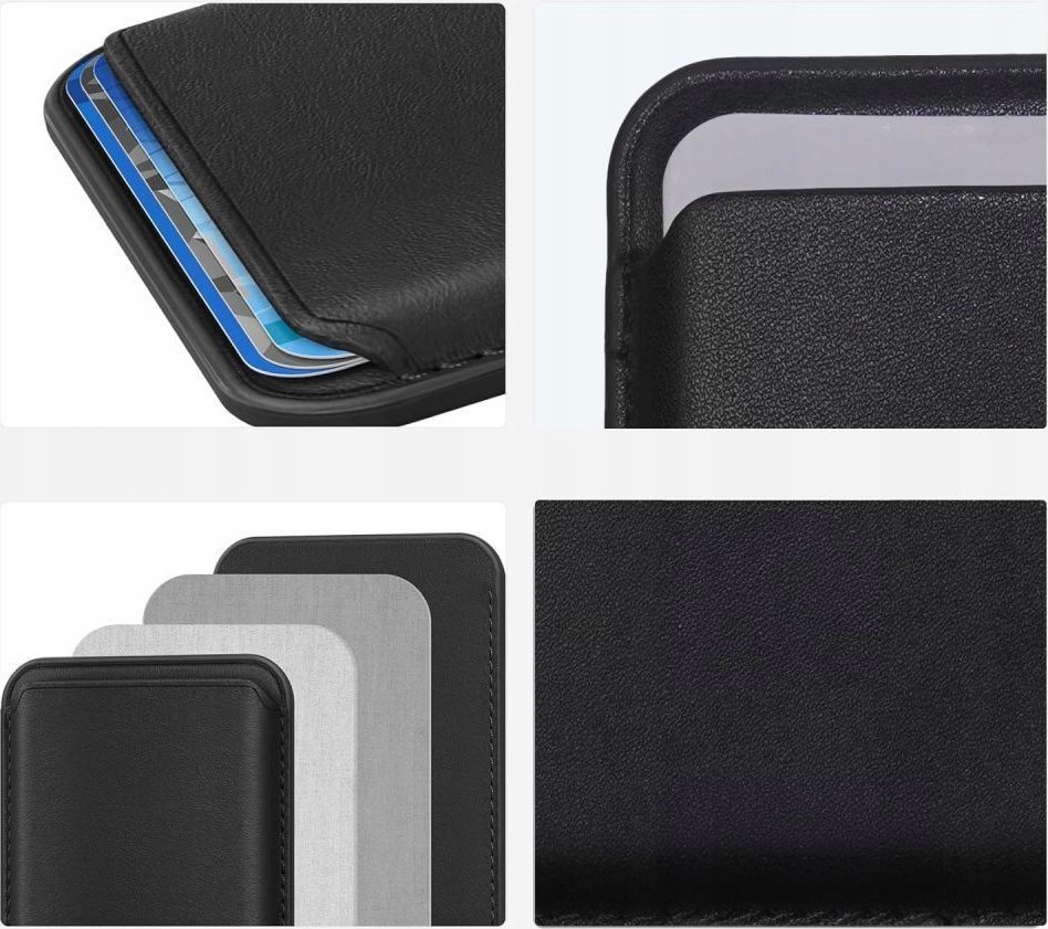Држач за картички Tech-Protect MagWallet, магнетен MagSafe, до 3 картички, карбон