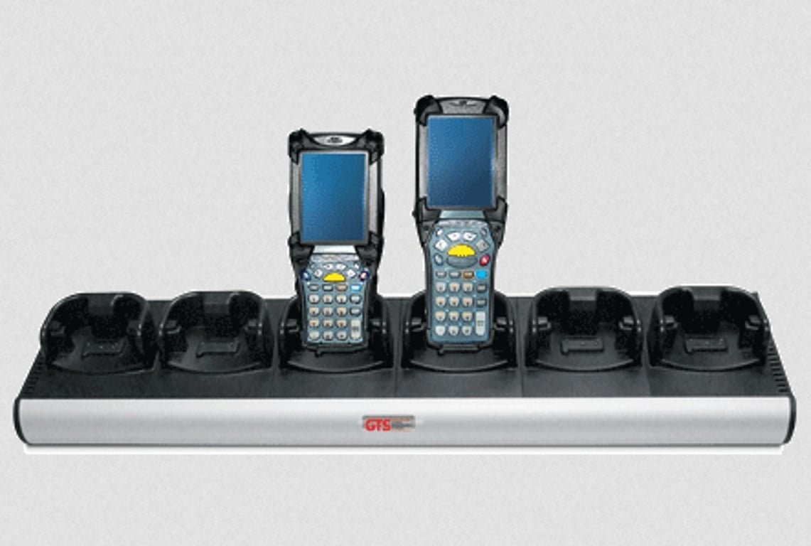 Karikues cradle GTS HCH-9060-CHG, 6 slote, për Zebra MC9000 MC9100 MC9200, gri