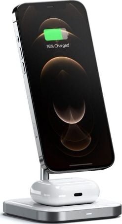 Karikues wireless Satechi ST-WMCS2M, 2A, 2 në 1, gri