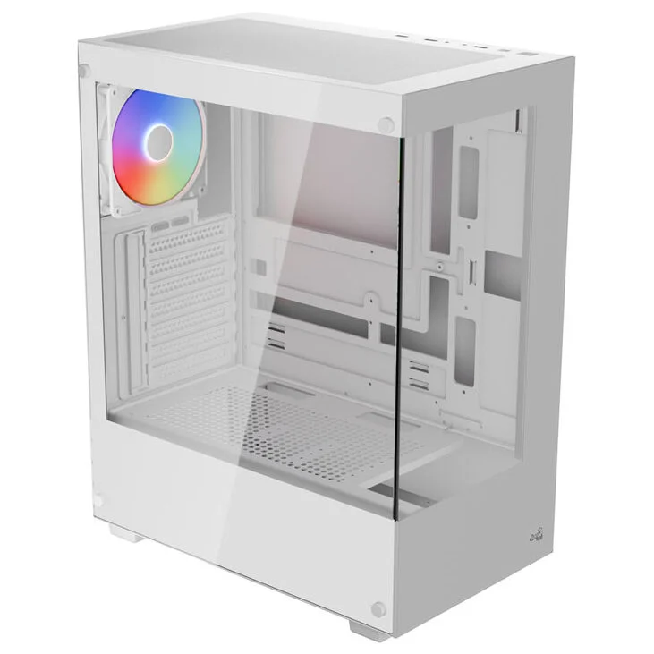 [OUTLET] Kasë Aerocool Pivot-G-BK-v2 Midi-Tower, Tempered Glass, e bardhë