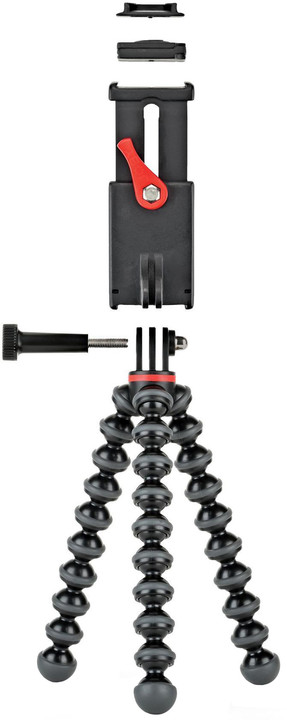 Mbajtëse JOBY GripTight Action Kit, e zezë / kuqe / hirtë 