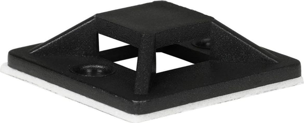 Kapëse kabllosh vetëngjitëse ProXtend Self Adhesive Cable Clips, 25mm x 25mm, set 50 copë, të zeza