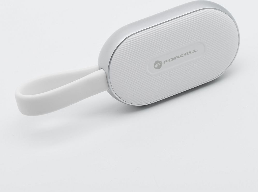 Powerbank Forcell F-energy Mini Power Watch, 1200mAh, 2.5W, i bardhë