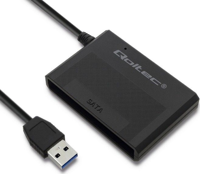 Përshtatës për disk Qoltec USB 3.0 caddy për HDD/SSD 2.5 SATA3, i zi