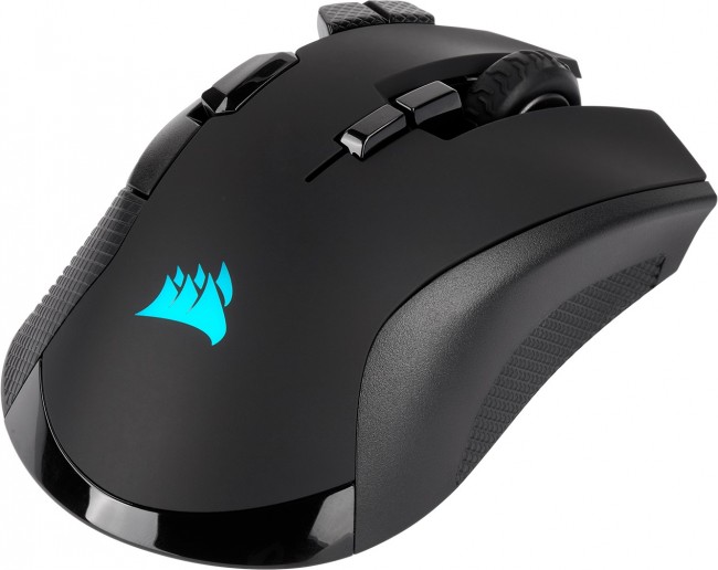Гејминг глушец Corsair IRONCLAW RGB Wireless, безжичен, црн