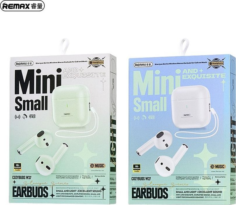 Kufje Bluetooth Remax TWS W27, Bluetooth 5.4, wireless, të bardha