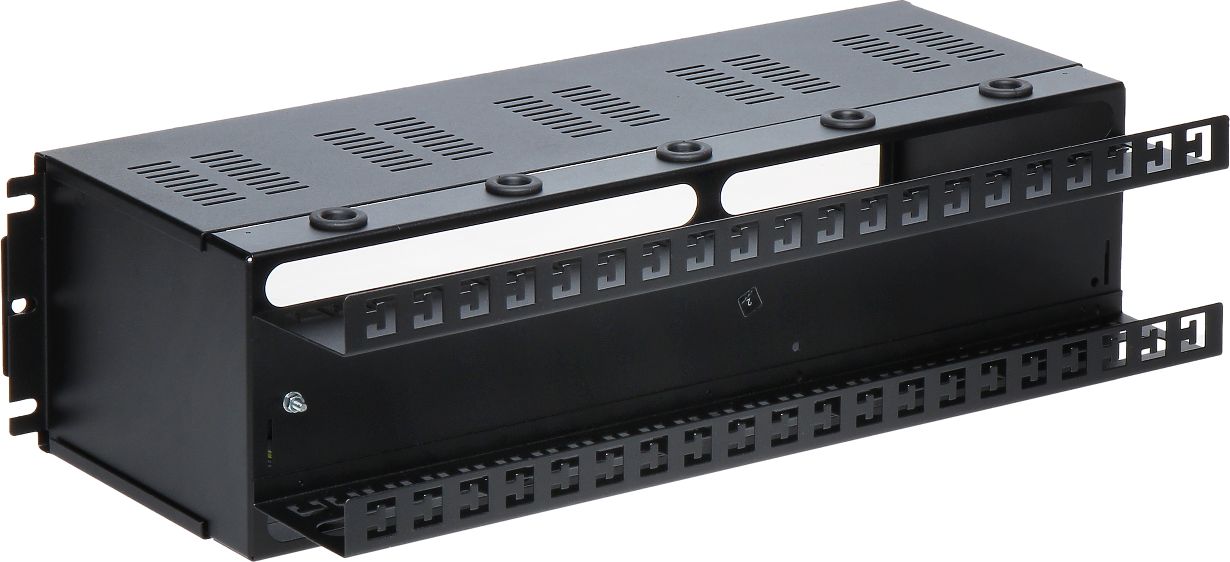 Strehë sigurimesh Pulsar A19-TS-35/OB-3U/160, për kabinete RACK 19", 3U, e zezë